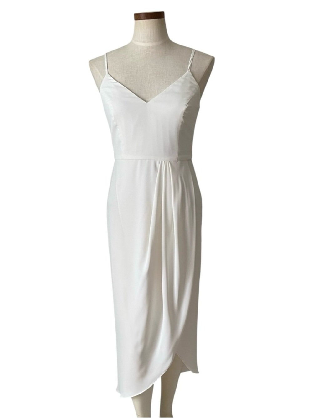 Lulus Reinette White Midi Dress Sz M